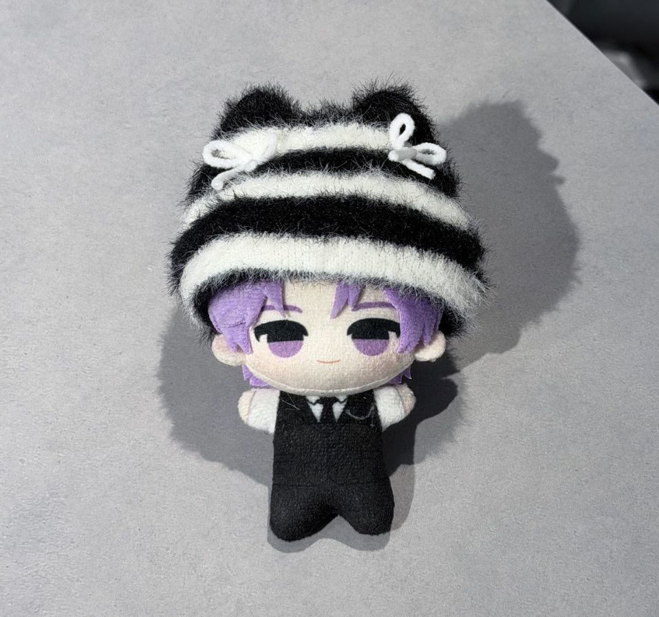 【10cm】 ボーダーねこ耳ぬい帽子