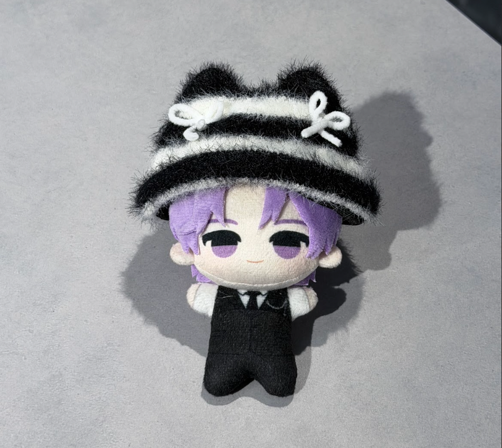 【10cm】 ボーダーねこ耳ぬい帽子