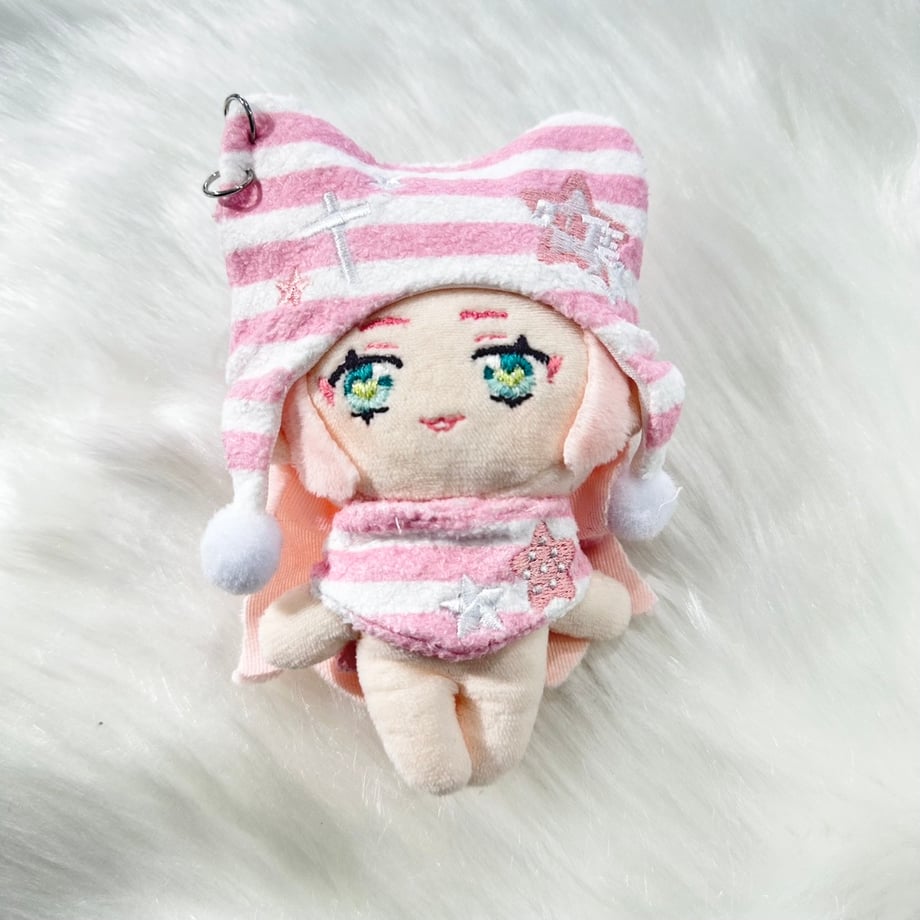 【10㎝】ボーダーねこ耳ぬい帽子　スカーフセット