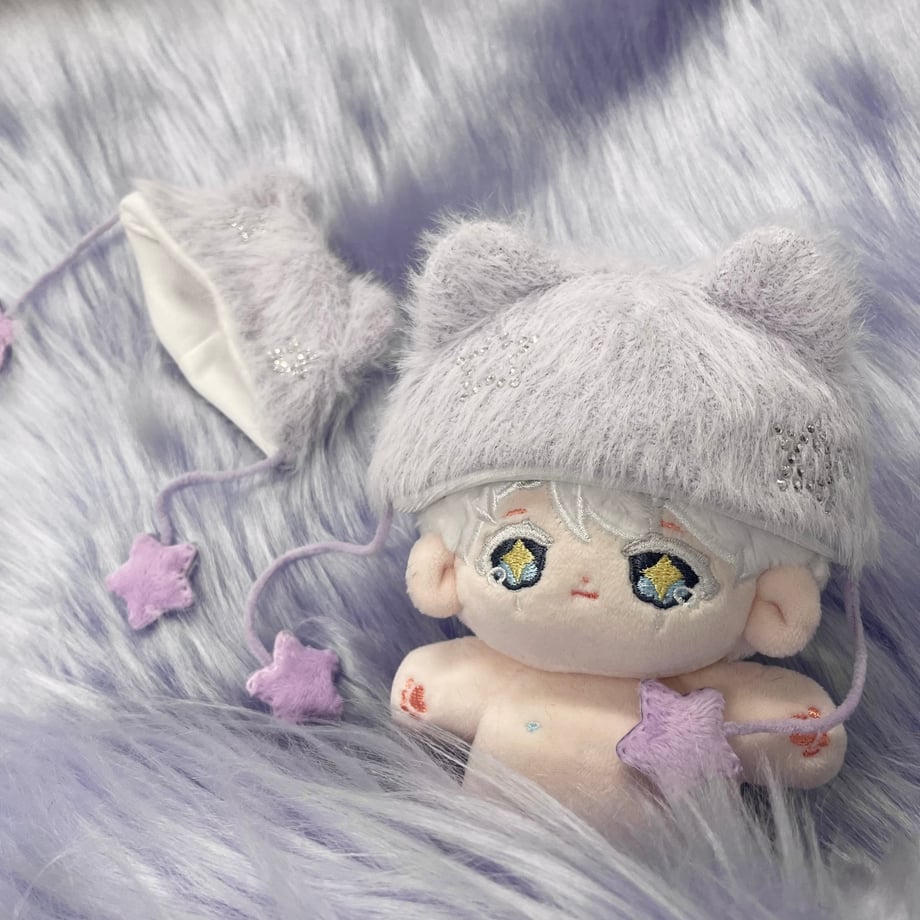 【15cm】星ストーンねこ耳ぬい帽子